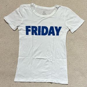 JCrew, XXS, cotton “FRIDAY” shirt